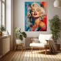 Pop-Art Diva – Modernes Wandbild als Gallery Leinwand