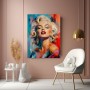 Pop-Art Diva – Modernes Wandbild als Gallery Leinwand
