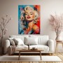 Pop-Art Diva – Modernes Wandbild als Gallery Leinwand