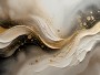 Goldene Wellen – Luxus Wandbild als Gallery Leinwand