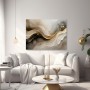 Goldene Wellen – Luxus Wandbild als Gallery Leinwand