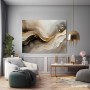 Goldene Wellen – Luxus Wandbild als Gallery Leinwand