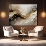 Goldene Wellen – Luxus Wandbild als Gallery Leinwand