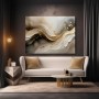 Goldene Wellen – Luxus Wandbild als Gallery Leinwand