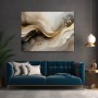 Goldene Wellen – Luxus Wandbild als Gallery Leinwand