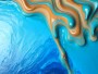 Türkise Küstenströme – Modernes Wandbild als Gallery Leinwand