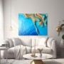 Türkise Küstenströme – Modernes Wandbild als Gallery Leinwand