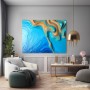 Türkise Küstenströme – Modernes Wandbild als Gallery Leinwand