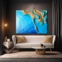 Türkise Küstenströme – Modernes Wandbild als Gallery Leinwand