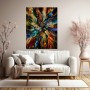 Edelstein-Explosion in Gold und Türkis – Leinwandbild als Acrylglasbild