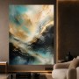Abstraktes Wandbild „Goldene Strömung“ als Gallery Leinwand