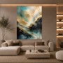 Abstraktes Wandbild „Goldene Strömung“ als Gallery Leinwand