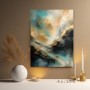Abstraktes Wandbild „Goldene Strömung“ als Gallery Leinwand