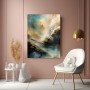 Abstraktes Wandbild „Goldene Strömung“ als Gallery Leinwand