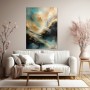 Abstraktes Wandbild „Goldene Strömung“ als Gallery Leinwand