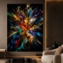 Kosmische Farbexplosion – Abstraktes Wandbild als Acrylglasbild
