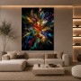 Kosmische Farbexplosion – Abstraktes Wandbild als Acrylglasbild