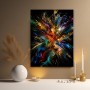 Kosmische Farbexplosion – Abstraktes Wandbild als Acrylglasbild