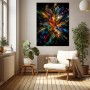Kosmische Farbexplosion – Abstraktes Wandbild als Acrylglasbild