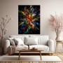 Kosmische Farbexplosion – Abstraktes Wandbild als Acrylglasbild