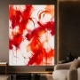 Feuerrote Dynamik – Abstraktes Wandbild als Gallery Leinwand