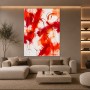 Feuerrote Dynamik – Abstraktes Wandbild als Gallery Leinwand