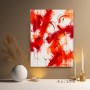 Feuerrote Dynamik – Abstraktes Wandbild als Gallery Leinwand