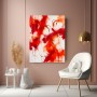 Feuerrote Dynamik – Abstraktes Wandbild als Gallery Leinwand