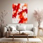 Feuerrote Dynamik – Abstraktes Wandbild als Gallery Leinwand