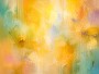 Sonnengold in Türkis – Abstraktes Wandbild als Gallery Leinwand