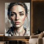 Expressives Porträt – Modernes Wandbild als Leinwandbild