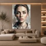 Expressives Porträt – Modernes Wandbild als Leinwandbild