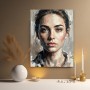 Expressives Porträt – Modernes Wandbild als Leinwandbild