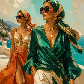 Mediterrane Eleganz – Wandbild als Gallery Leinwand