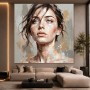 Modernes Wandbild & Gallery Leinwand: Frauenporträt in sanften Nude-Tönen