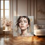 Modernes Wandbild & Gallery Leinwand: Frauenporträt in sanften Nude-Tönen