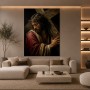Dramatisches Wandbild Jesus mit Kreuz – Fine Art Print
