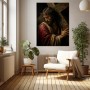 Dramatisches Wandbild Jesus mit Kreuz – Fine Art Print