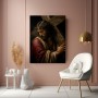 Dramatisches Wandbild Jesus mit Kreuz – Fine Art Print