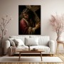 Dramatisches Wandbild Jesus mit Kreuz – Fine Art Print