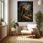Fantasy-Göttin im Blütenwald – Wandbild als Acrylglasbild