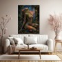 Fantasy-Göttin im Blütenwald – Wandbild als Acrylglasbild