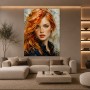 Rothaarige Muse – Modernes Wandbild als Fine Art Print