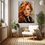 Rothaarige Muse – Modernes Wandbild als Fine Art Print