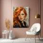 Rothaarige Muse – Modernes Wandbild als Fine Art Print