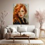 Rothaarige Muse – Modernes Wandbild als Fine Art Print