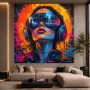 Neon Future Vision – Modernes Wandbild als Gallery Leinwand