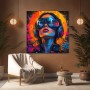 Neon Future Vision – Modernes Wandbild als Gallery Leinwand