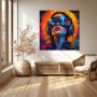 Neon Future Vision – Modernes Wandbild als Gallery Leinwand