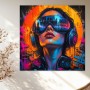 Neon Future Vision – Modernes Wandbild als Gallery Leinwand